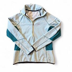 Columbia Light Blue and Teal Half-Zip Pullover